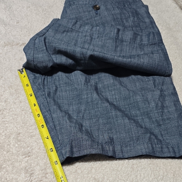 The Every Wear Short 9" Inseam Blue Flat Front Shorts with Refined Look Sz 34 - Picture 10 of 10